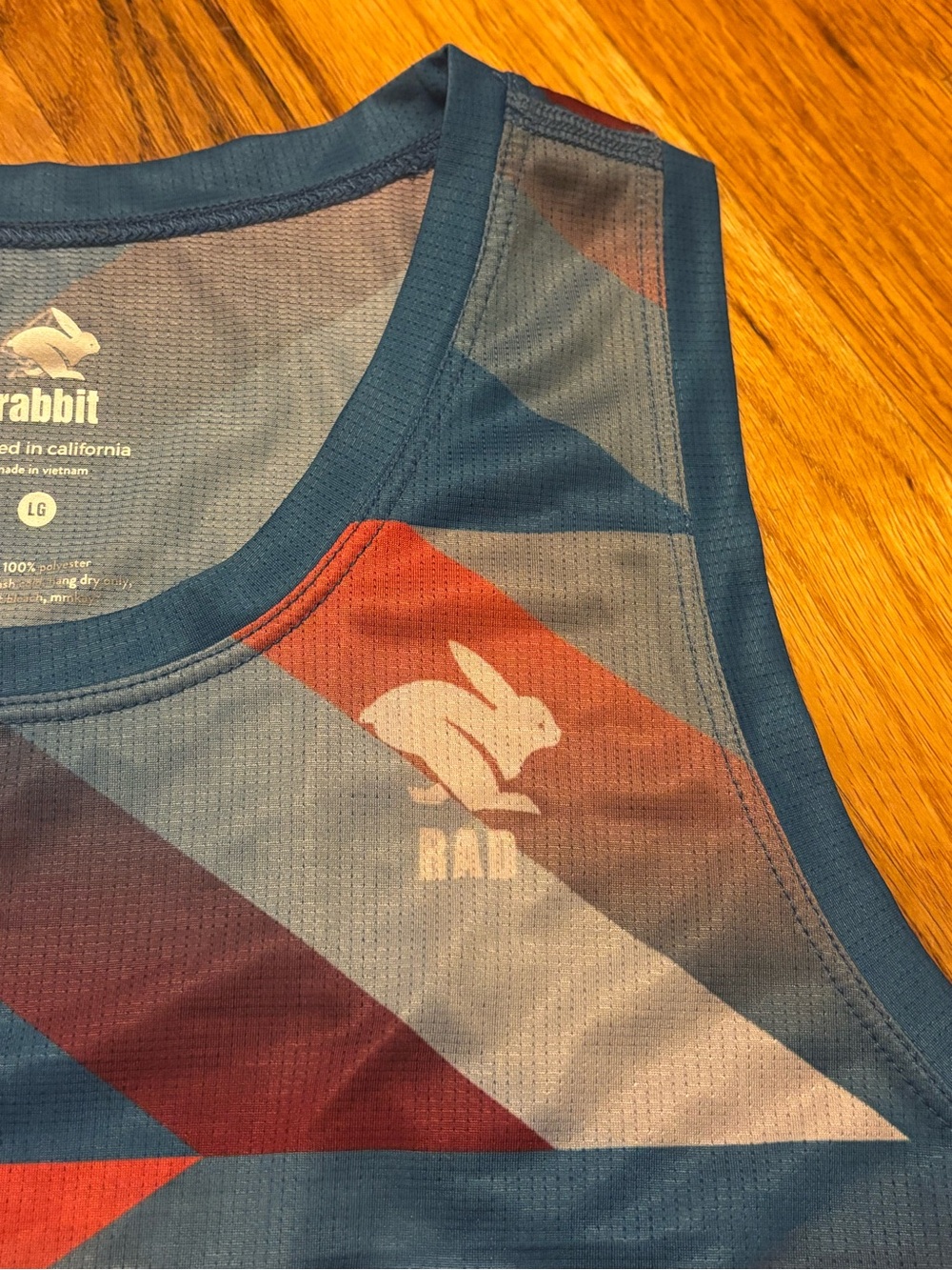 rabbit Women’s Blue & Red Performance Tank Top - Picture 4 of 5